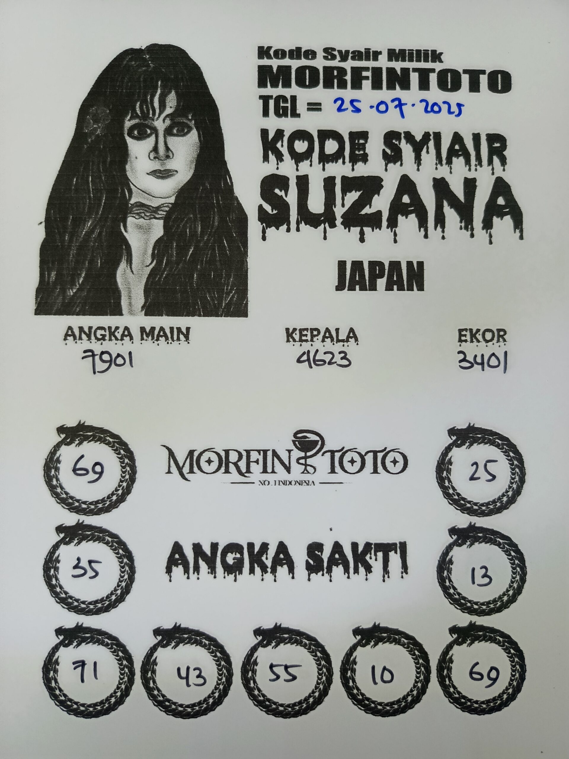 SYAIR TOGEL SUZANA  JAPAN  25 JULI 2025